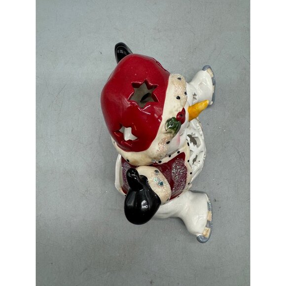 Blue Sky Christmas 2011 Ceramic Snowman Tealight Candle Holder READ - Picture 7 of 9